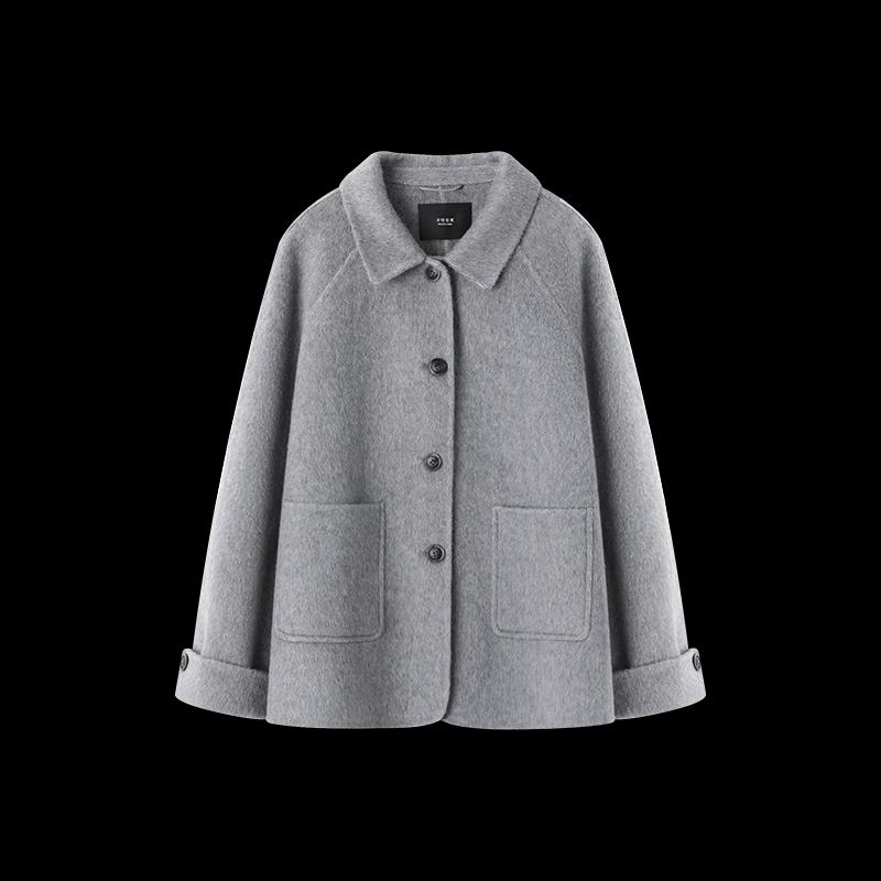 Women's Alpaca Wool Blend Double-Faced Winter Coat
