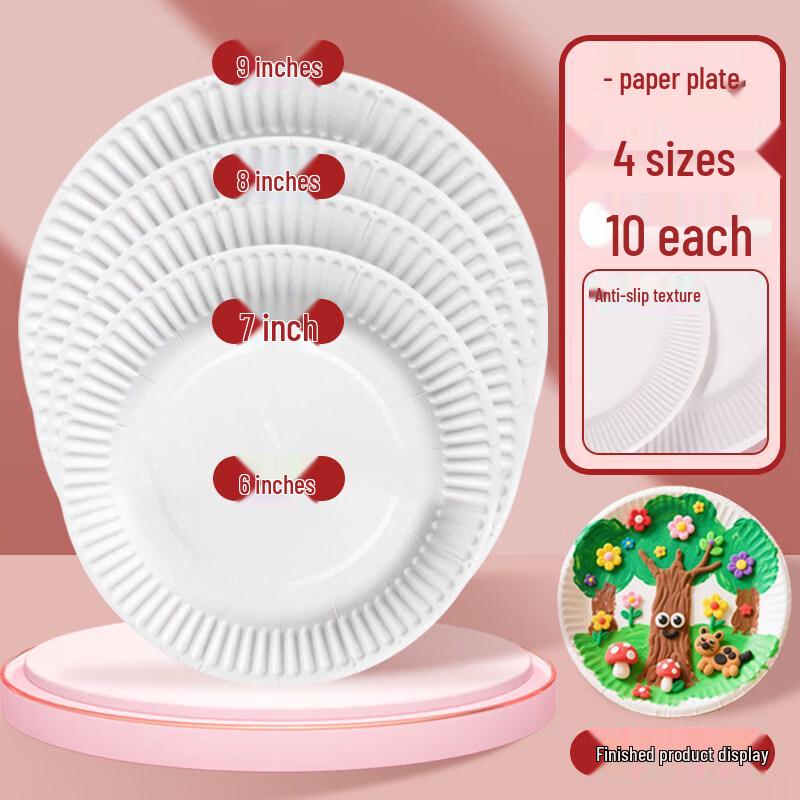 Eco-Friendly Round Disposable Paper Plates