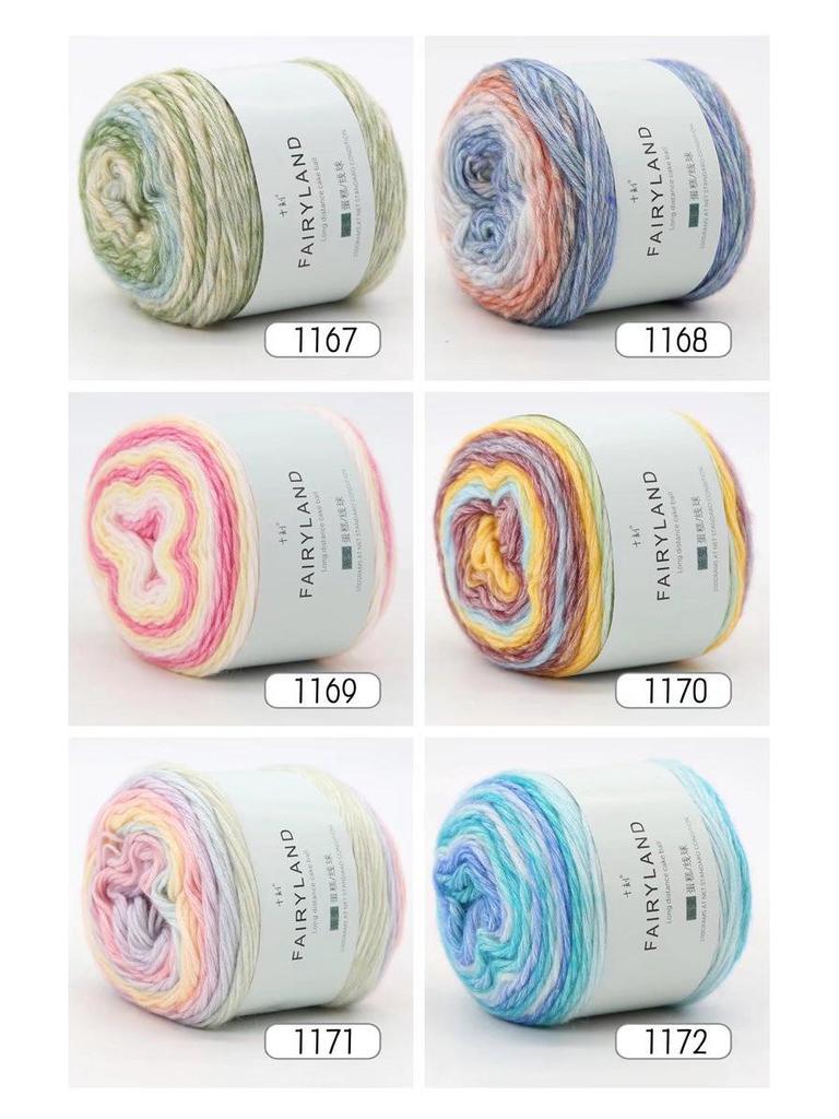 Ten Moments Cloud Cake: Baby Yarn, Gradient Dyed, Medium Wool for Sweaters, Hats, Shawls, Hand-Knitted Scarves