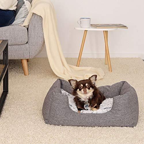 Lit Pour Chien - Dibea - DB00750 - Gris - 60 X 50 Cm - Coussin Réversible