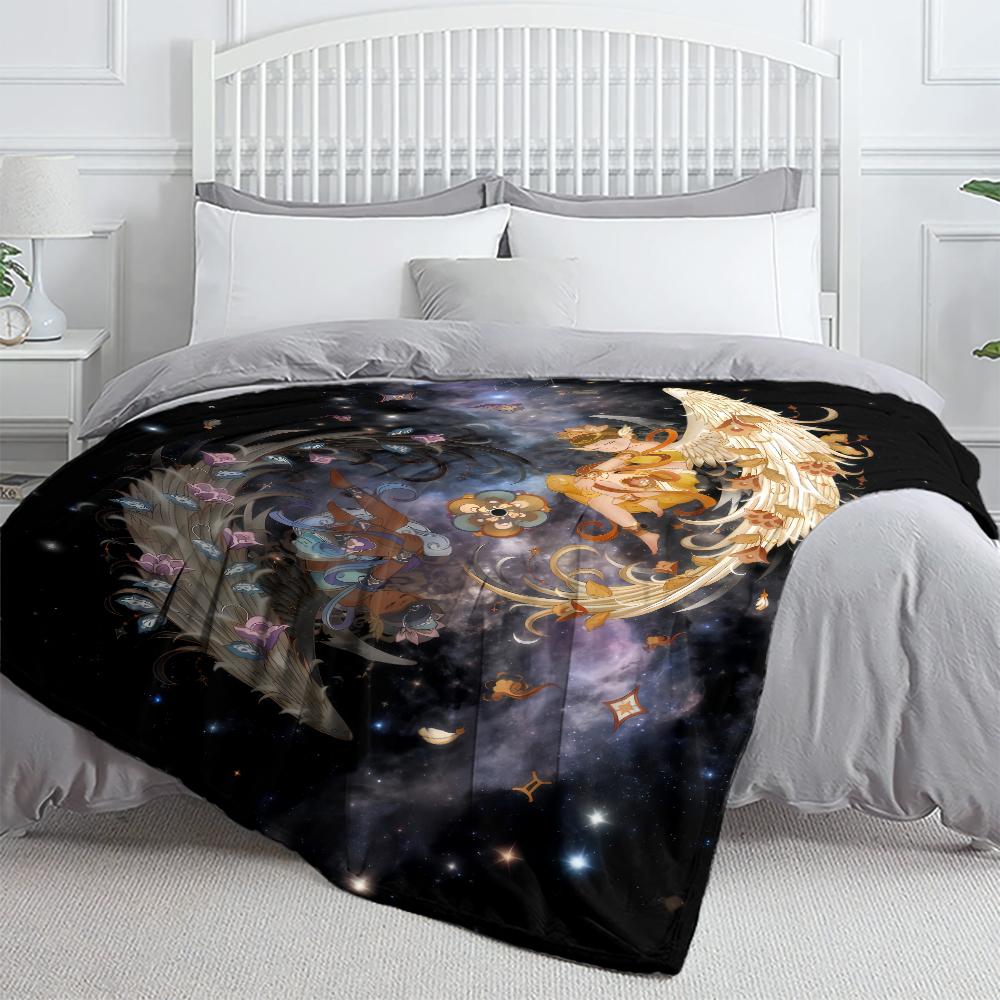 The Twelve Zodiac Signs Thin Blanket Bedrooms,living Rooms,sofas,offices,napping,camping,outings,girls' Gifts Blanket