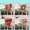 Creative Festive Knitted Table Flag Featuring Santa Claus And Christmas Tree Designs