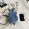 Denim bag summer 2025 Mori foreign style shoulder bag ins girl personality violin messenger bag