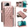 For Xiaomi Redmi Note 14 Pro+ 5G/Xiaomi Poco X7 5G/Xiaomi Redmi Note 14 Pro 5G Wallet Case with Straps,Rhombus Leather Stand Phone Cover