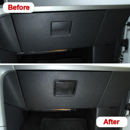 Co-pilot Storage Box Handle Decor Cover Trim Bezels for Ford F150 2009-14 Carbon