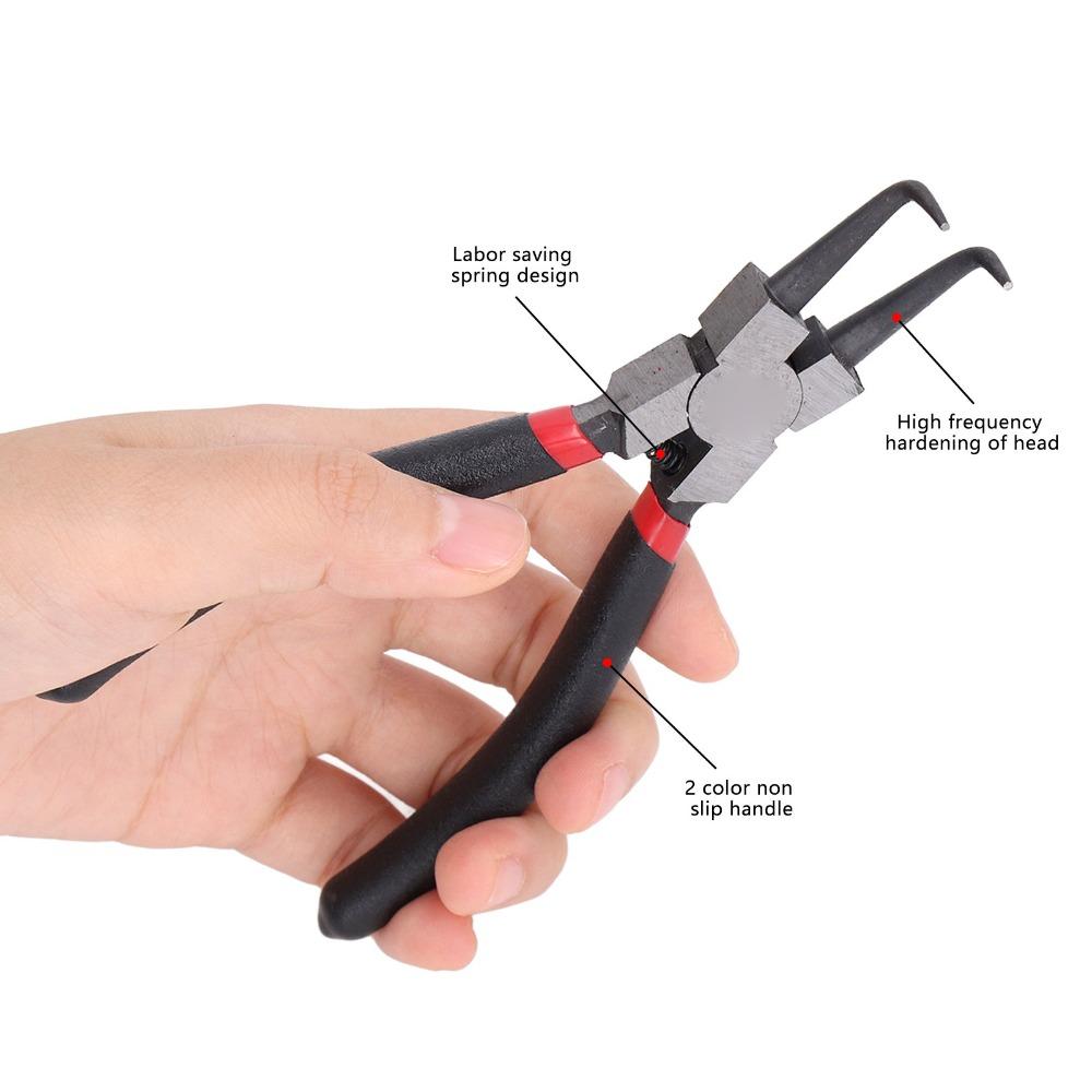 Rubber Handle Snap Ring Pliers Carbon Steel Circlip Pliers Retaining Ring Pliers Automotive Repair