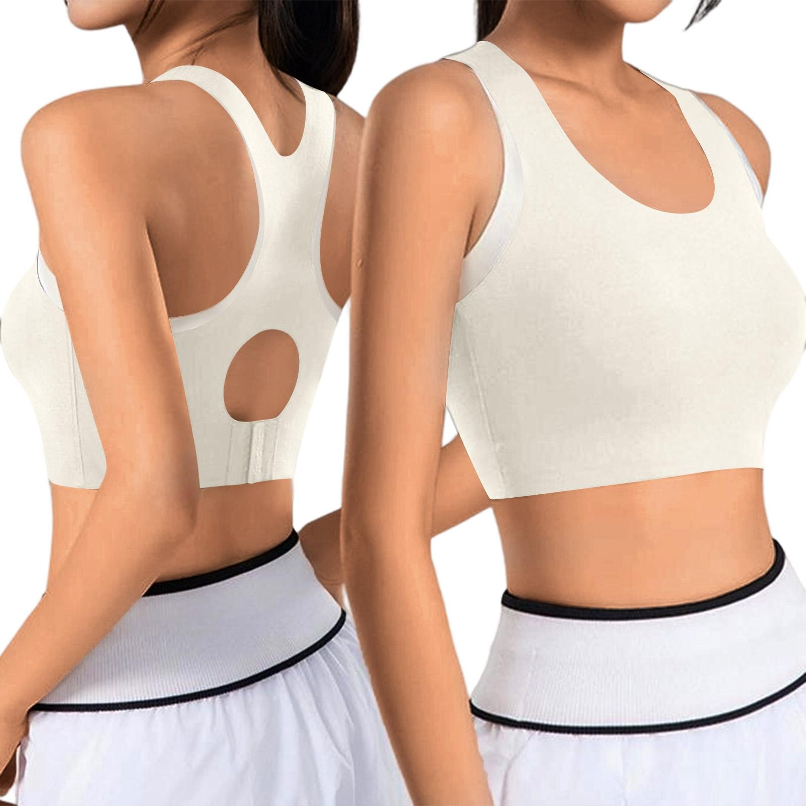 

Women s Fashionable, Casual, Sports, Beautiful Back, Bare And Seamless, High-Strength Shockproof Running, Fitness, Yoga Vest Top XL білий