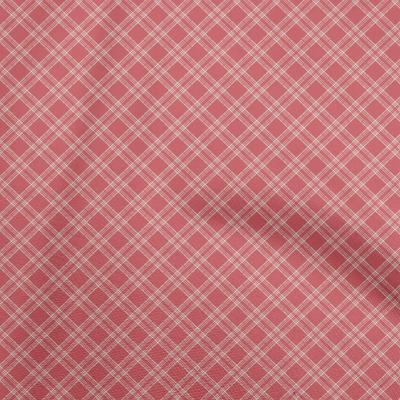 Cotton Flex Light Beige Fabric Check Dress Material Fabric Print Fabric By The Yard 40 Inch