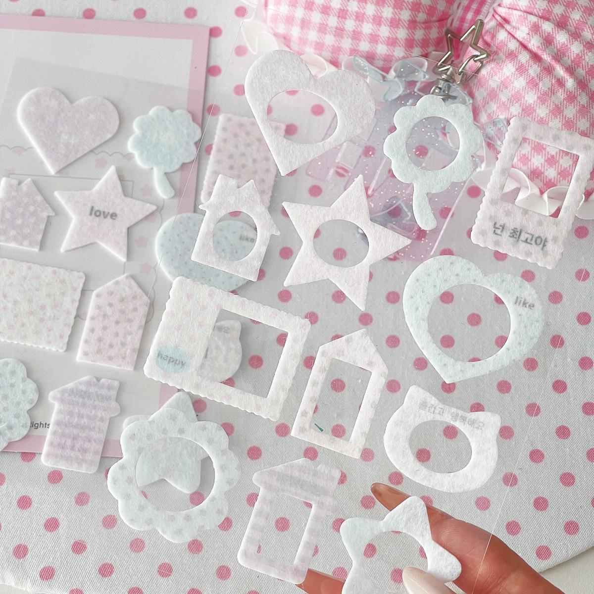 Three-Dimensional Cute Emoticon Felt Fabric Stickers - Japanese Winter Style for Journals