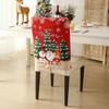 Cartoon Table Christmas Chair Cover Kitchen Home Dinner Chair Seat Cover Xmas Decoration Seat Protector Wear for Chairs New Year
