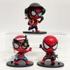 3 Spider-Man Figurines Cute Q-version Spider-Man Bobblehead Doll Toy Ornament Desktop Decoration Gift Suitable for Marvel Fans Action & Toy Figures