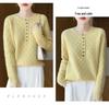 2025 Autumn/Winter Wool Knit Diamond Cable Base Layer Top - Cashmere, Thick & Soft