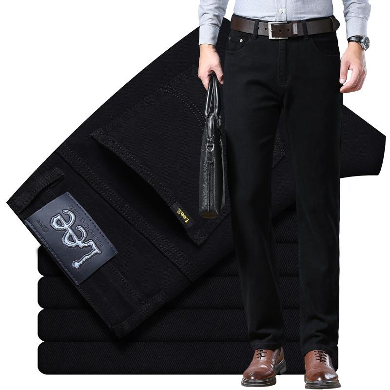 

Spring and Autumn Jeans Men s Straight Loose Stretch Business Casual Denim Long Pants 40
