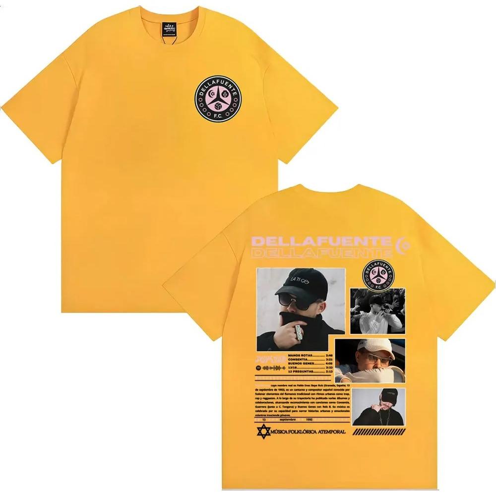 Uomo Donna Moda Streetwear T-shirt Rapper Dellafuente Fc Album 2026 Tour Cover Magliette Cotone Casual Oversize
