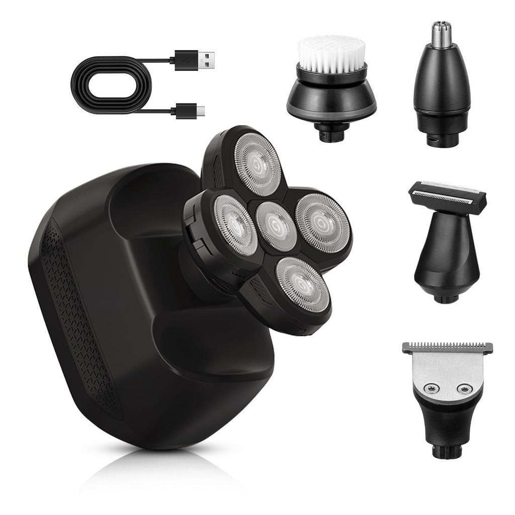 Men’s 6D Magnetic Blade Electric Head & Beard Shaver - Washable, High Power Clipper.