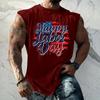 Men Sleeveless Tank Top Casual Loose Fit Muscle Shirt Summer Workout Athletic Gym Shirt Printed Graphic Tank Top for Outdoor Activities