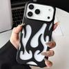 Neue 3D-Flammenmuster Hohl Dünne Handyhülle Für iPhone 17 16 15 14 13 12 11 Pro Max 15 14 16 Plus 17 Air Stoßfeste Hülle
