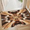 Retro 3D Visual Diatomaceous Earth Bathroom Floor Mat - Entrance Hallway Doormat
