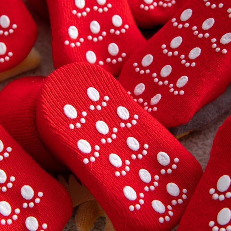 Weihnachts-Babysocken Winter Rutschfest Niedlich Puppe Kleinkind Bodensocken Kinder Baumwollsocken für Neujahr Weihnachtsgeschenke
