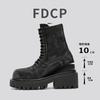 10cm High-Top Herrenstiefel Tooling Langer Schaft Reißverschluss Oxfordstiefel Dicke Sohle Innere Höhenerhöhung Herren Plateau Cowboy Stiefel Botas