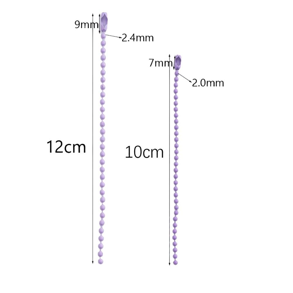 Colorful Ball Bead Connector Chain 20/12cm Fits KeyRing Key Iron Chain Dolls Label DIY Jewelry Making Toy Hanging Chain