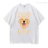 Life Is Golden Retriever T-Shirt Men Women Dog Owner Gift T-Shirt Cotton Loose Casual Tshirts Unisex Tops Tees O-neck Oversized