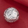 Pure Sterling Silver Double Koi Fish Bead Charm for DIY Bracelets