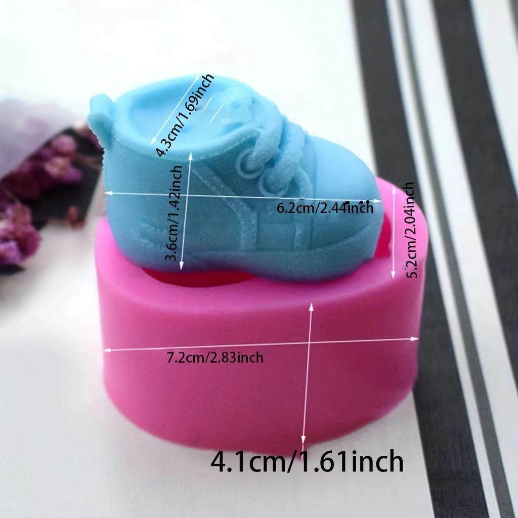 1pc Silicone Mold Shoe Shape Handmade Aromatherapy Candle Handmade Soap DIY Silicone Mold