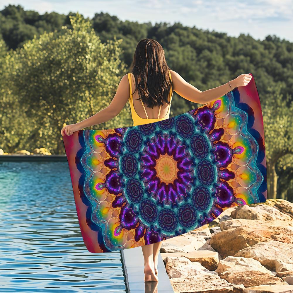 M-Mandala Art meditation Towel Quick Drying Beach Towels Are Suitable For Swimming Pools Camping Yoga And The Gym