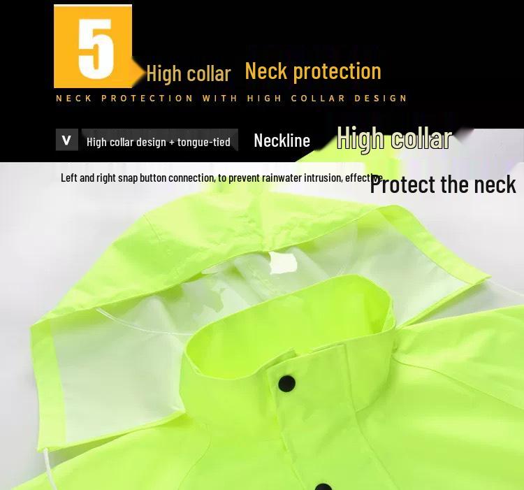 Neues Color-Block Sturmfestes 300D Oxford Outdoor Reflektierendes Regenmantelset