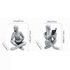 Bookshelf Decor Pulp Reading Thinker Sculpture Women Red Book Abstract Art Statue Ornaments Modern Aesthetic Figurine Accents