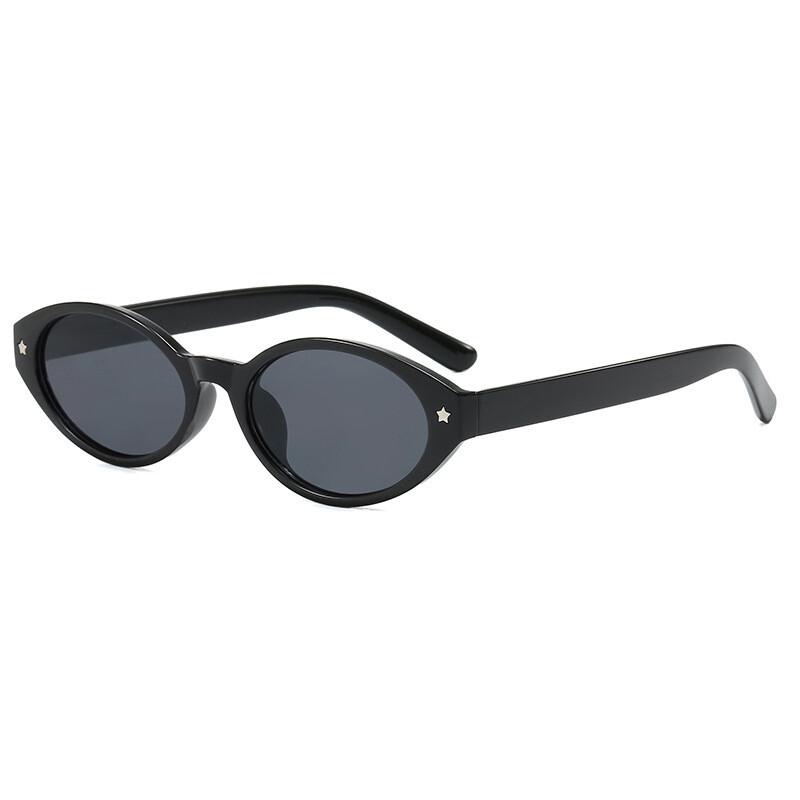 Trendy Small Oval Designer Sunglasses Women Luxury Brand Retro Black Shades Glasses Ladies Goggle UV400 Eyewear