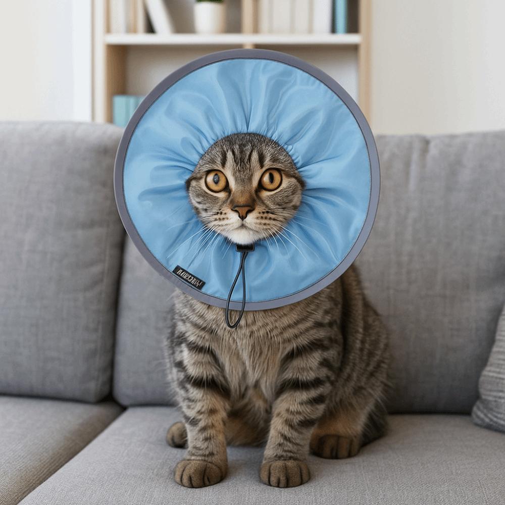 Anti-licking Pet Elizabethan Collar Anti Biting Waterproof Pet Grooming Collar Soft Adjustable Cat Recovery Collar Neck Recovery