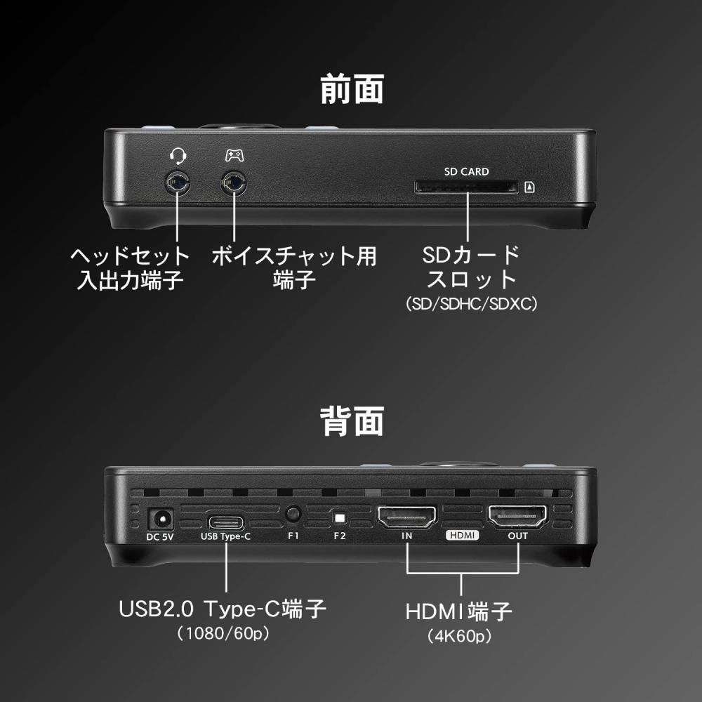 I-O DATA HDMI Capture Board for PC, USB Type-C-kompatibel, Spillopptak, Live Distribusjon, Redigeringsprogramvare inkludert, For Telework, Web Conferences