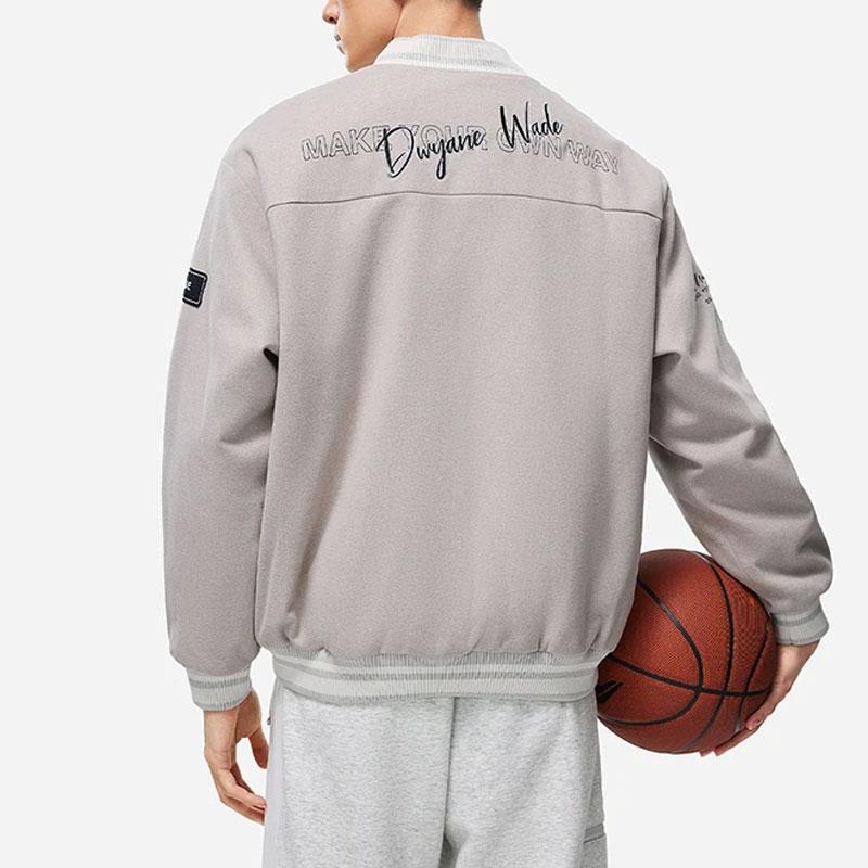 Li Ning Wade Series Color Block Warm Loose Jacket Men Jacket Flower-Gray River-Stone-Gray AJMT105-1