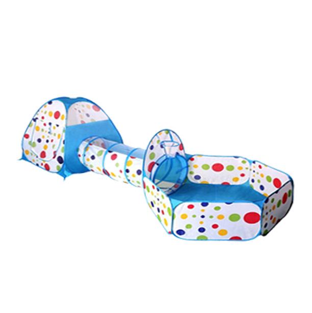 Baby Play Tent Set: 3-in-1 with Basketball Pool & Crawling Tunnel for Children Aged 0-3