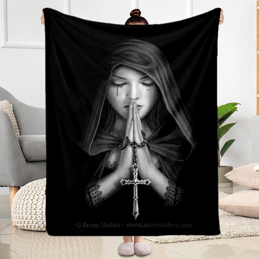 Gothic Style Blanket Soft & Cozy Great for Bedding Picnics Livingroom Four Seasons Multipurpose Digital Print Birthday Christmas Gift Blanket