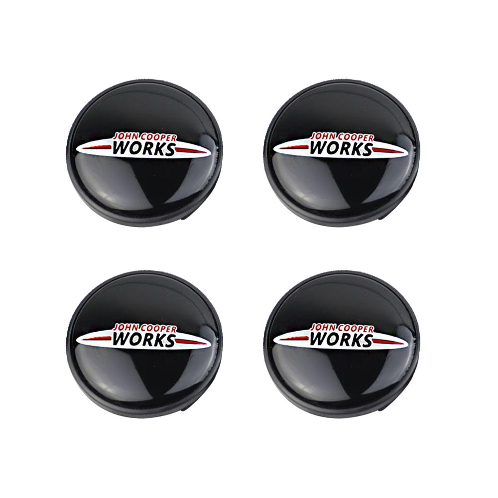 2026 Hot ABS 4pcs 54mm 56mm Car Wheel Hub Center Caps Rim Cover Badge Emblem For bmw Mini Works Cooper F54 F55 F56 F57 F60 R50 R52 R55