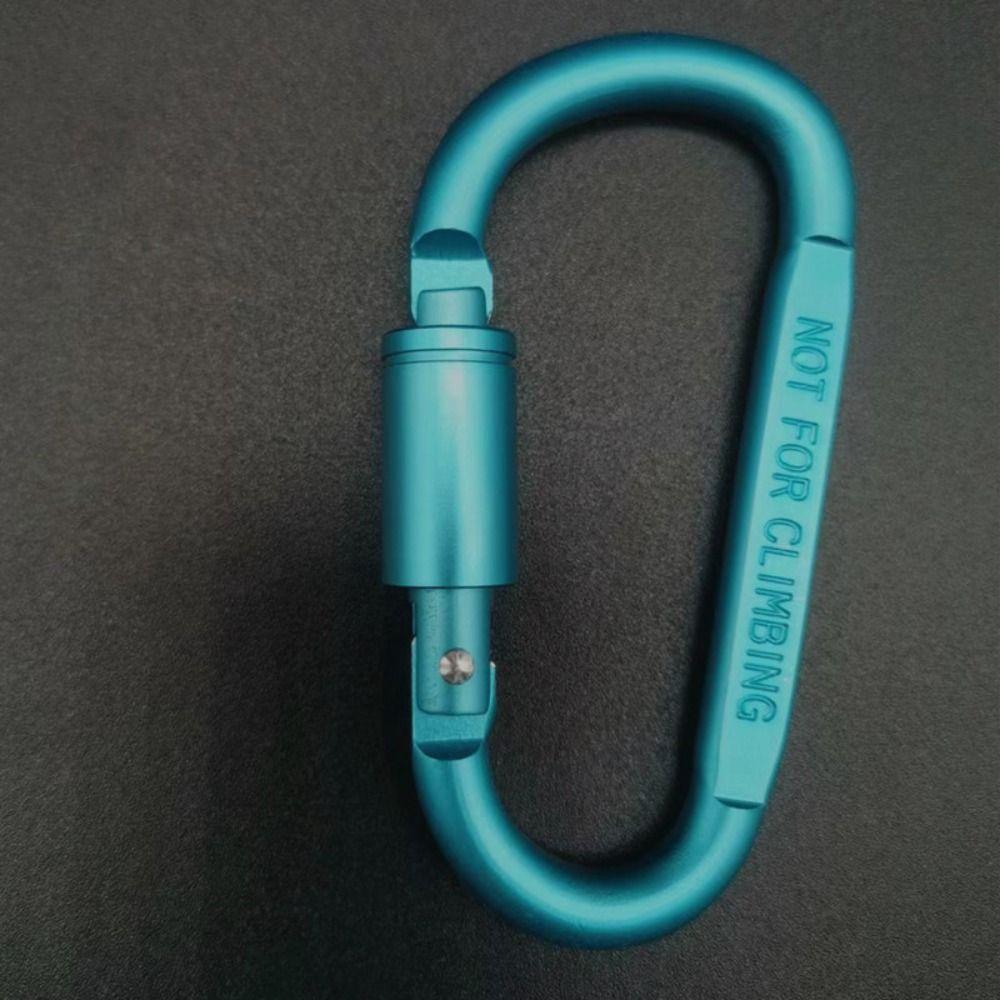 Multi Colors Safety Buckle with Lock D-shape Carabiner New Sports Keychain  Outdoor Tool