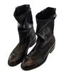 [Ushilai] Chelsea pleated retro short boots women's 2025 winter new thick-soled temperament versatile medium boots