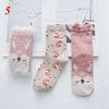 2Pairs Women Cute Casual Creative Hosiery Cotton Lovers Socks Cartoon Printed