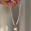 Pearl neck chain niche design sense mermaid Ji love collarbone chain, high temperament sweet necklace