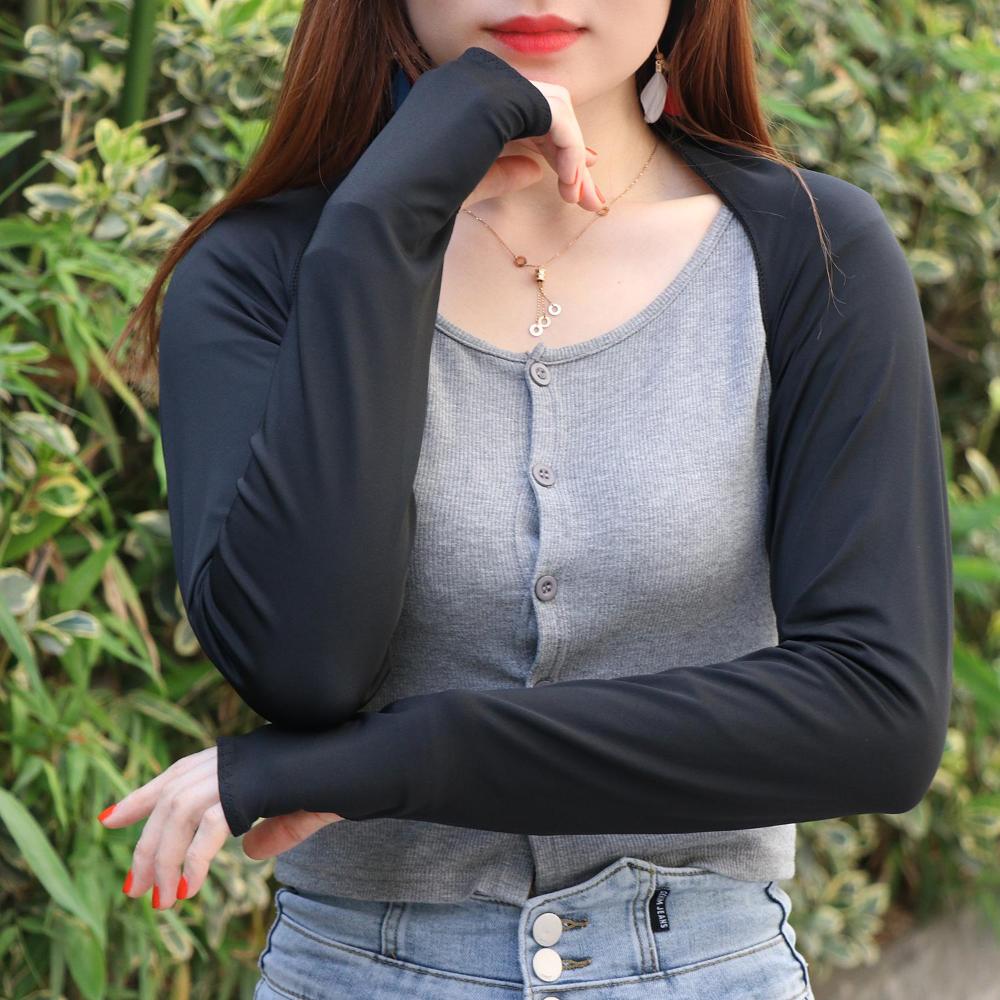 Silk Finger Hole Cycling Sleeves Women Shawl Arm Sleeve Sports Glove Sun Sleeves Sun UV Protection