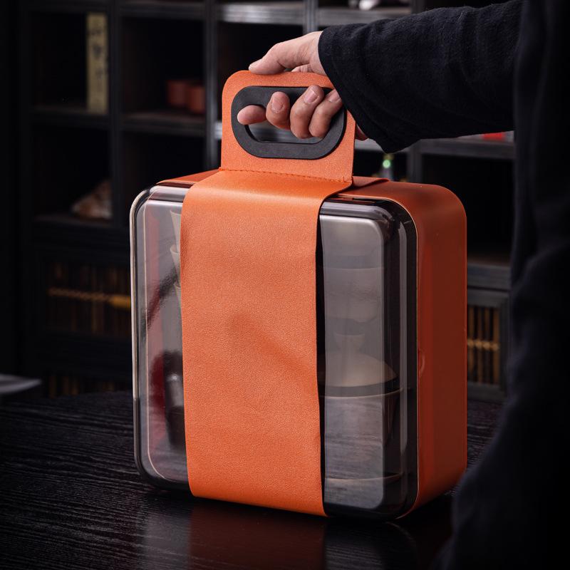 New Ceramic White Ru Kiln Kung Fu Travel Tea Set Business Enterprise Company Events Festival Opening Gifts