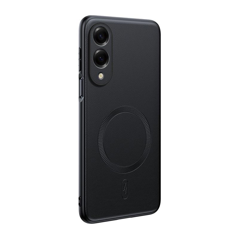 For Samsung S25 Edge Case Magnetic Leather Shield Cover For Samsung S25 Edge Anti-Fingerprint Non-Slip PC+TPU