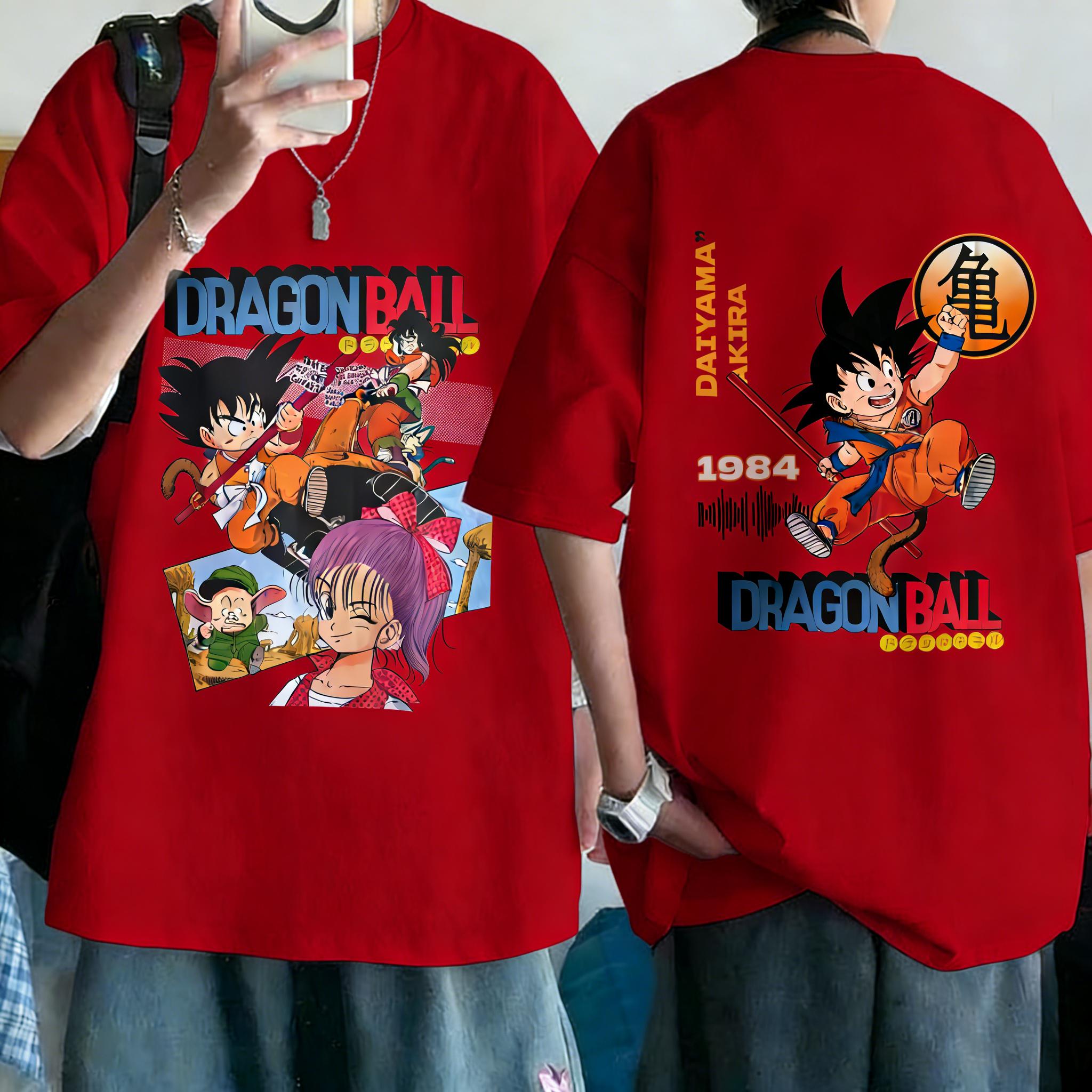 

Plus Size Dragon Ball Anime Printed Men and Women Tshirt Casual Parent Child Tops Harajuku Style Summer Y2K Street Fashion S