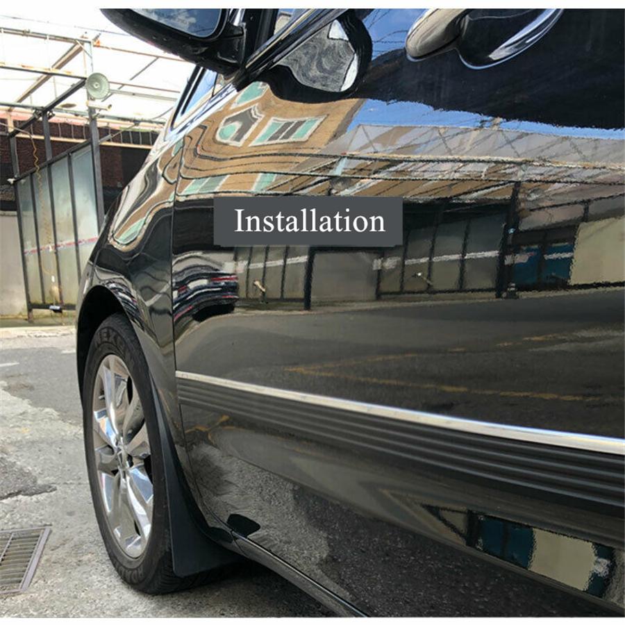 4M Universal Body Side Molding Belt Exterior Protector Roll Black Chrome For Pick Up Truck