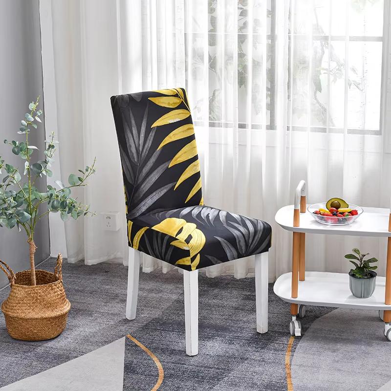 1/2/4/6/8pc Spandex Chair Cover Elastic Home Restarant Hotel Floral Printed Chair Slipcover Polyester Stretch Fabric Chair Cover