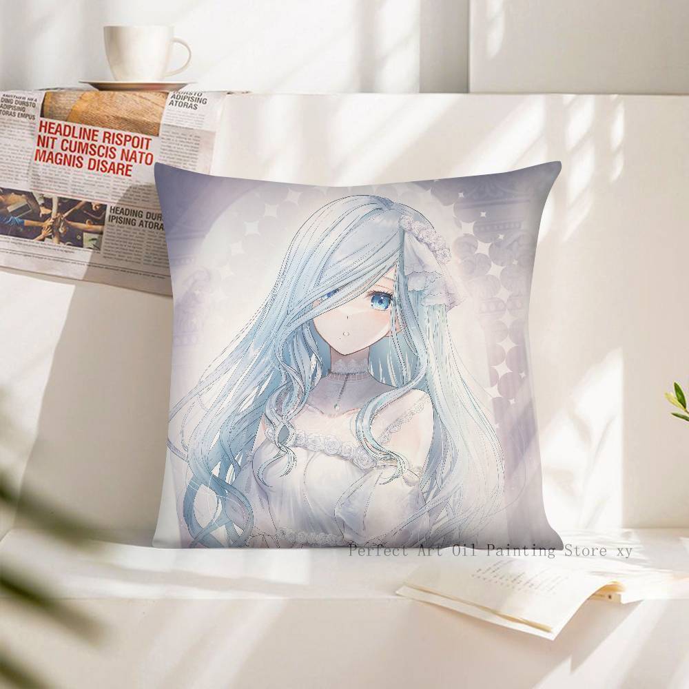 

Hinomori Shizuku Animation Game Pillow Case Fashion Square Pillowcase Bedroom Sofa Room Ins Decoration Leisure 40x40 cm