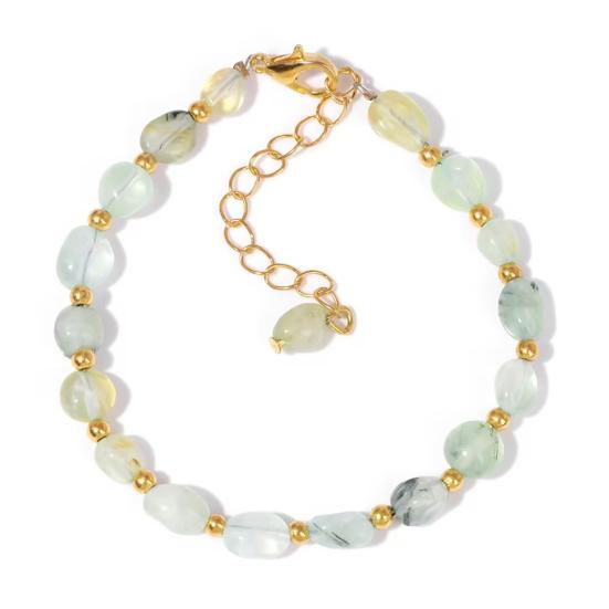 

Women Bracelet Irregular Natural Stone Beads Adjustable Length Bracelet Comfortable to Wear Wrist Versatile Accessory J